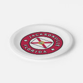 Jacksonville Florida Pappteller (Schrägansicht)