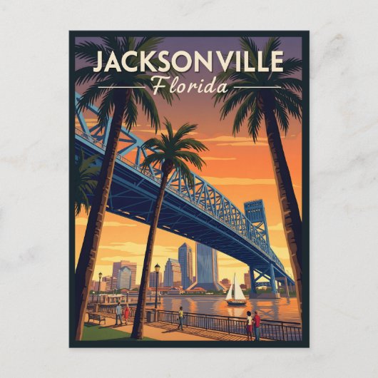 Jacksonville Florida Postkarte (Vorderseite)