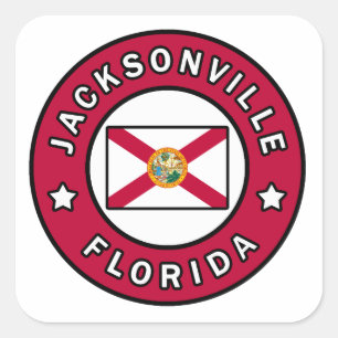 Jacksonville Florida Quadratischer Aufkleber