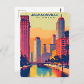 Jacksonville, Florida, Reisen Postkarte (Vorne/Hinten)