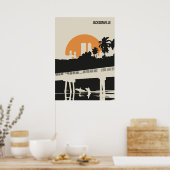 Jacksonville Florida Retro Minimaler Buchabdeckung Poster (Küche)