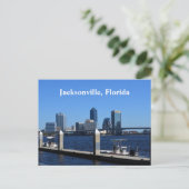 Jacksonville, Florida Riverfront Postkarte (Stehend Vorderseite)