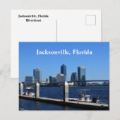 Jacksonville, Florida Riverfront Postkarte (Vorne/Hinten)