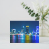 Jacksonville Florida Skyline am Fluss Postkarte (Stehend Vorderseite)