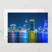 Jacksonville Florida Skyline am Fluss Postkarte (Vorne/Hinten)