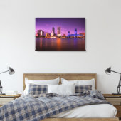 Jacksonville Florida Skyline bei Nacht Leinwanddruck (Insitu (Schlafzimmer))