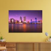 Jacksonville Florida Skyline bei Nacht Leinwanddruck (Insitu (Wohnzimmer))