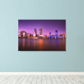 Jacksonville Florida Skyline bei Nacht Leinwanddruck (Insitu (Holzboden))