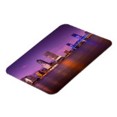 Jacksonville Florida Skyline bei Nacht Magnet (Linke Seite)
