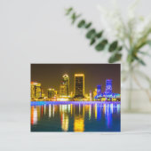 Jacksonville Florida Skyline entlang Fluss Postkarte (Stehend Vorderseite)