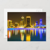 Jacksonville Florida Skyline entlang Fluss Postkarte (Vorne/Hinten)