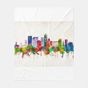 Jacksonville Florida Skyline Fleecedecke