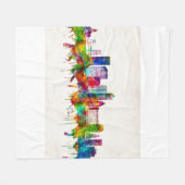 Jacksonville Florida Skyline Fleecedecke (Vorderseite (Horizontal))