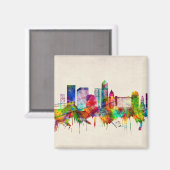 Jacksonville Florida Skyline Magnet (Vorderseite/Rückseite)