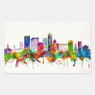 Jacksonville Florida Skyline Rechteckiger Aufkleber
