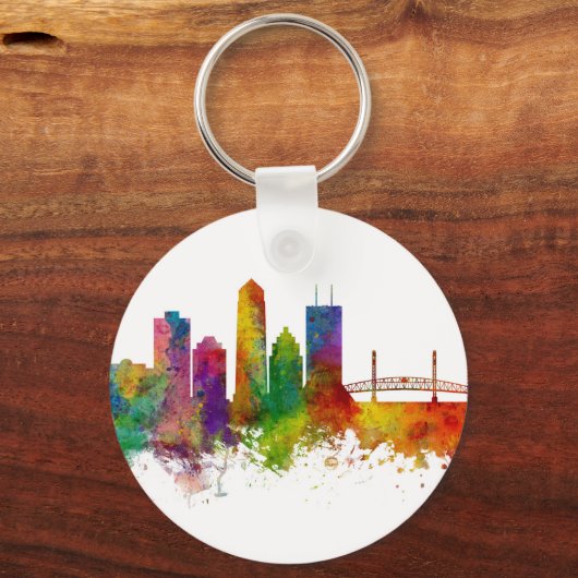 Jacksonville Florida Skyline Schlüsselanhänger (Vorderseite)
