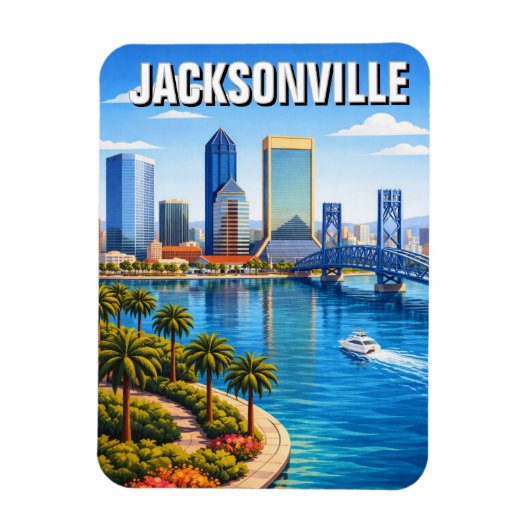 Jacksonville Florida Travel Magnet (Vertikal)