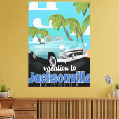 Jacksonville, Florida, USA Vintage Reise Poster. Leinwanddruck (Insitu (Wohnzimmer))