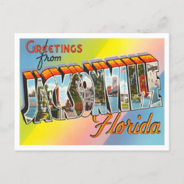 Jacksonville, Florida Vintag Big Letters Postcard Postkarte