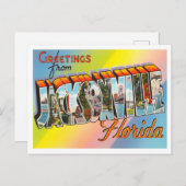 Jacksonville, Florida Vintag Big Letters Postcard Postkarte (Vorne/Hinten)