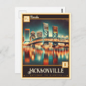 Jacksonville, Florida | VINTAG Postkarte (Vorne/Hinten)