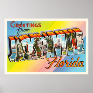 Jacksonville Florida Vintage Reise-Andenken Poster