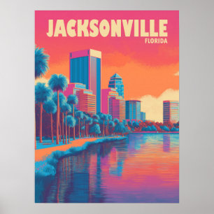 Jacksonville Florida Vintage Reise Poster
