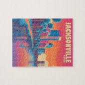 Jacksonville Florida Vintage Reise Puzzle (Horizontal)