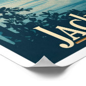 Jacksonville Florida Vintage Travel Illustration Poster (Ecke)