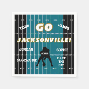 Jacksonville Football Family Paper Napkin Serviette