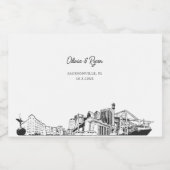 Jacksonville Gastgeschenk Willkommensgeschenk Cust Alkoholflaschenetikett (Einzelnes Label)