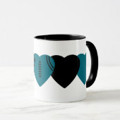 Jacksonville Jaguars Football Heart Design Tasse (VorderseiteRechts)