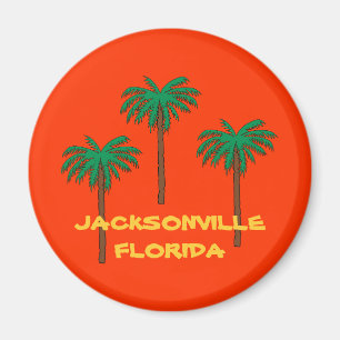 JACKSONVILLE, Kühlschrankmagnet FLORIDA Palmen