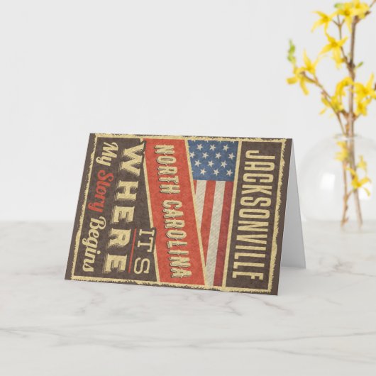 Jacksonville North Carolina Karte (Gelbe Blume)