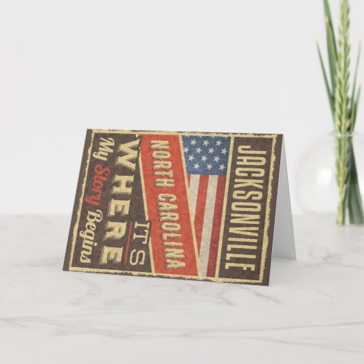 Jacksonville North Carolina Karte (Vorderseite)