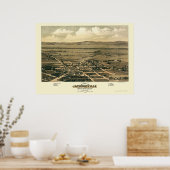 Jacksonville, OR-Panorama-Karte - 1883 Poster (Küche)