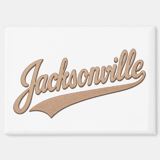 Jacksonville Retro Copper Script - Vintag Cursive Magnet (Vorderseite)