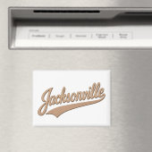 Jacksonville Retro Copper Script - Vintag Cursive Magnet (In Situ (Geschirrspüler))