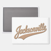 Jacksonville Retro Copper Script - Vintag Cursive Magnet (Vorderseite/Rückseite)