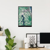 Jacksonville, Satellitenposter von Florida Poster (Heimbüro)