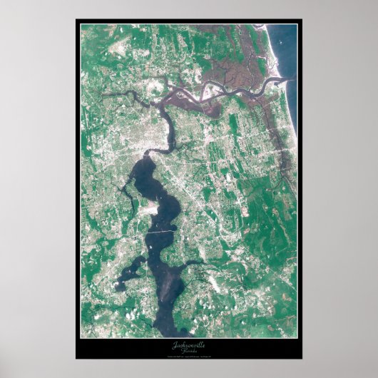 Jacksonville, Satellitenposter von Florida Poster (Vorne)