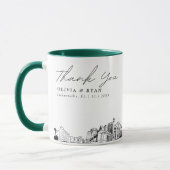 Jacksonville Sketch Simple Custom Wedding Tasse (Links)