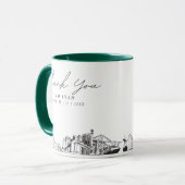 Jacksonville Sketch Simple Custom Wedding Tasse (Vorderseite Links)