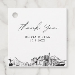 Jacksonville Sketch Wedding Modern Favor Tag Geschenkanhänger