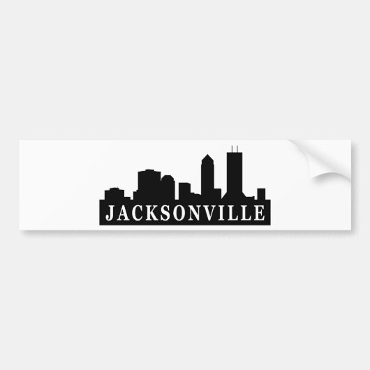 Jacksonville-Skyline Autoaufkleber (Vorne)