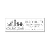 Jacksonville Skyline | Benutzerdefinierte Adresse Permastempel (Design)
