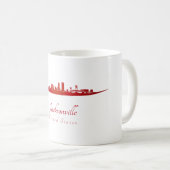 Jacksonville skyline im Netz Kaffeetasse (VorderseiteRechts)