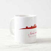 Jacksonville skyline im Netz Kaffeetasse (Vorderseite Links)