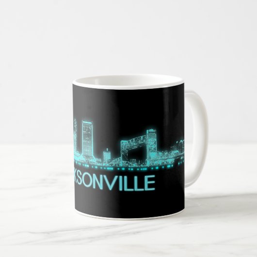 Jacksonville-Skyline Kaffeetasse (VorderseiteRechts)