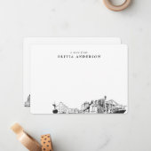 Jacksonville Skyline Personalisierte Mitteilungska Mitteilungskarte (Vorderseite/Rückseite Beispiel)